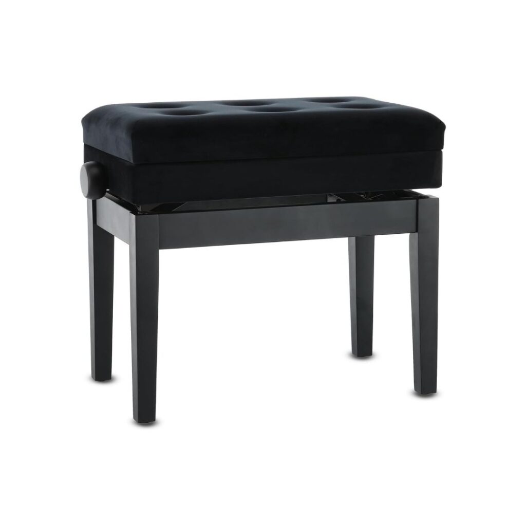 Banqueta de piano con compartimento